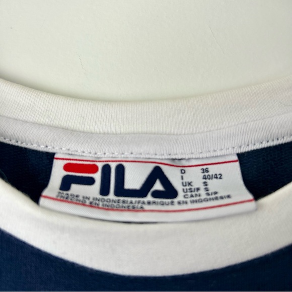 Fila Women's Long Sleeve Dress in Navy and White - Picture 4 of 6